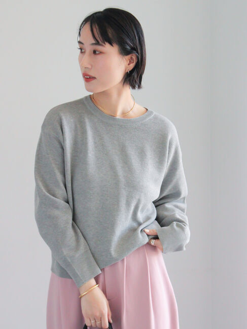 Te chichi「前後2WAYスウェットライクニット」|ニット・セーター|グレー
