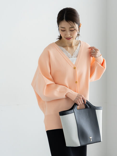 Te chichi「コクーンVネックカーディガン」|カーディガン|ピンク