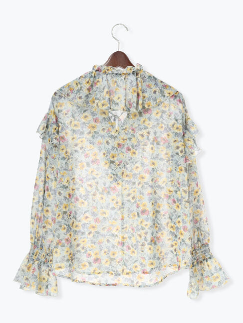 Te chichi「フラワープリントフリルブラウス」|シャツ・ブラウス|