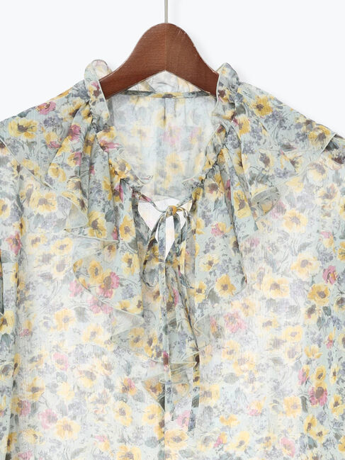 Te chichi「フラワープリントフリルブラウス」|シャツ・ブラウス|