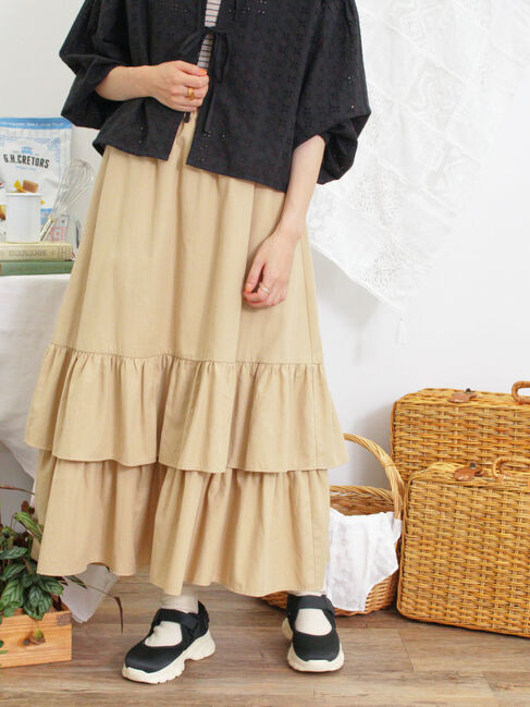 Samansa Mos2「柄アソート裾重ねスカート」|スカート|