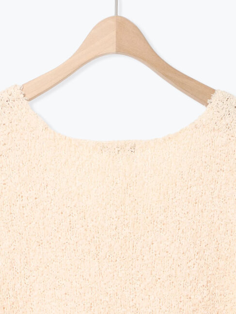 Samansa Mos2「ファンシーヤーンVネックベスト」|ダウンベスト・ベスト|