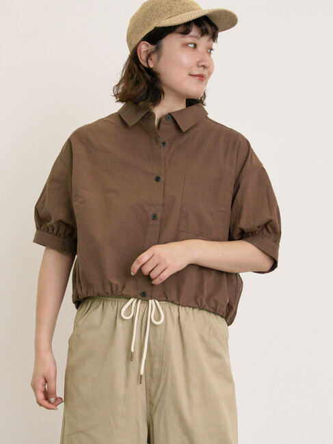 Samansa Mos2「ショート丈シャツ」|シャツ・ブラウス|