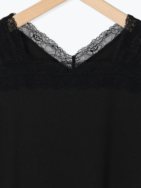 Samansa Mos2 blue「前後2way幅広レースタンク」|Tシャツ・カットソー|