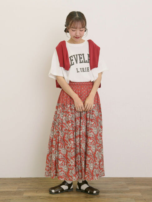 Samansa Mos2「ロゴアソートプリントゆるTシャツ」|Tシャツ・カットソー|