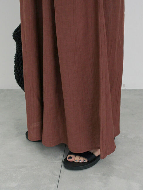 Samansa Mos2 blue「楊柳ガウチョパンツ」|その他|