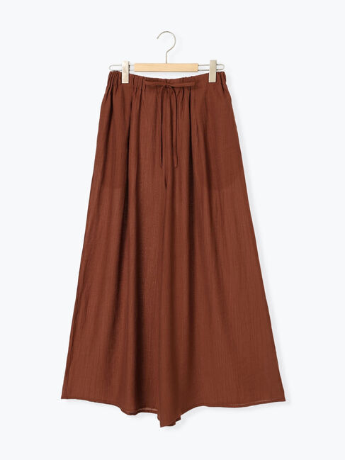 Samansa Mos2 blue「楊柳ガウチョパンツ」|その他|