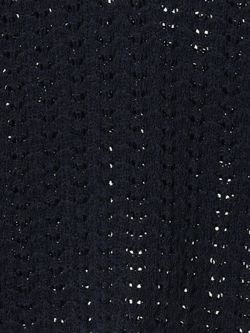 Samansa Mos2 blue「テープヤーン透かしニットベスト」|ニット・セーター|