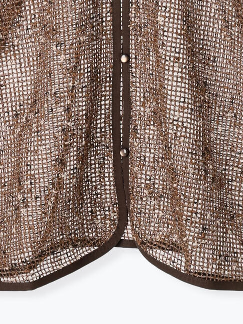 Samansa Mos2 blue「前後2wayメッシュレースカーディガン」|カーディガン|