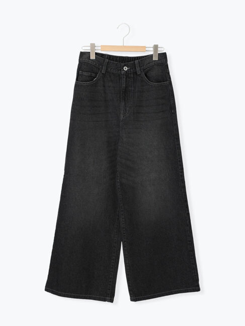 Samansa Mos2 blue「【ECO DENIM 】 ワイドストレートパンツ」|その他|