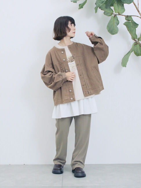 Samansa Mos2 blue「ヴィンテージ風プリントTシャツ」|Tシャツ・カットソー|