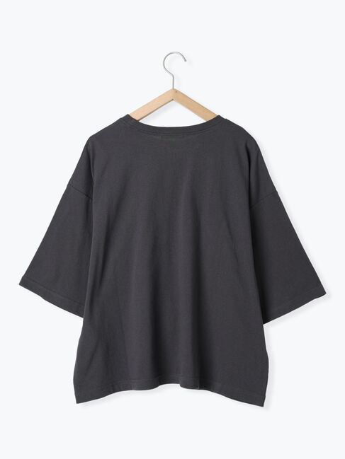 Samansa Mos2 blue「ヴィンテージ風プリントTシャツ」|Tシャツ・カットソー|