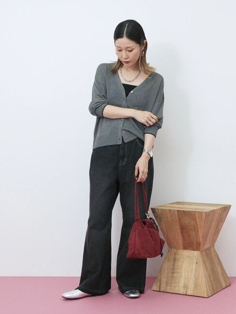 Samansa Mos2 blue「Vカットメリージェーン」|ビジネス・ドレスシューズ|