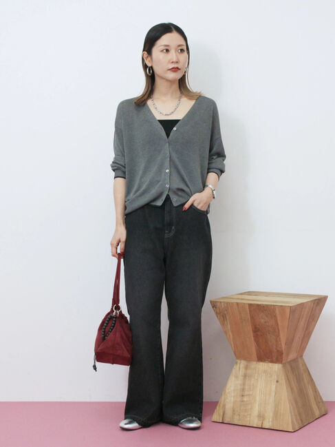 Samansa Mos2 blue「Vカットメリージェーン」|ビジネス・ドレスシューズ|