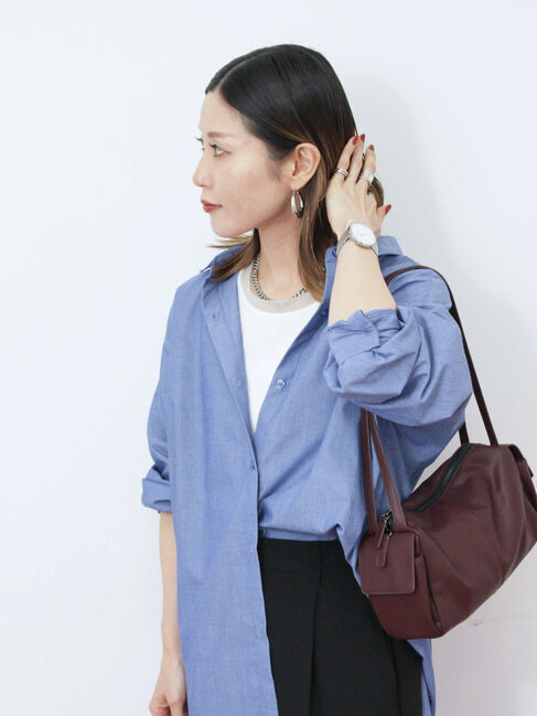 Samansa Mos2 blue「ダブルストラップミニバッグ」|その他|