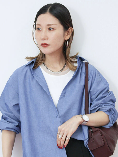 Samansa Mos2 blue「ダブルストラップミニバッグ」|その他|