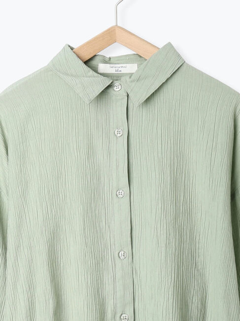 Samansa Mos2 blue「楊柳レギュラーシャツ」|シャツ・ブラウス|