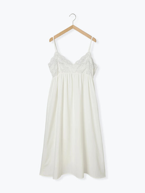 Samansa Mos2 blue「胸レースキャミワンピース」|ワンピース|