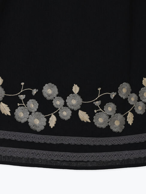 Samansa Mos2「【WEB限定】花柄刺繍ギャザースカート」|スカート|