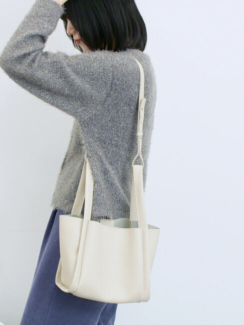 Samansa Mos2 blue「ポーチ付2WAYスクエアバッグ」|その他|