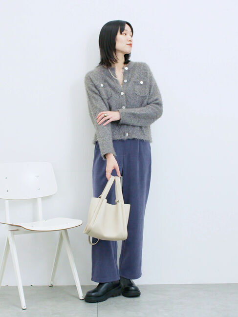 Samansa Mos2 blue「ポーチ付2WAYスクエアバッグ」|その他|