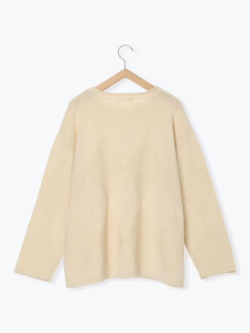 Samansa Mos2 blue「◎スクエア編みニット」|ニット・セーター|