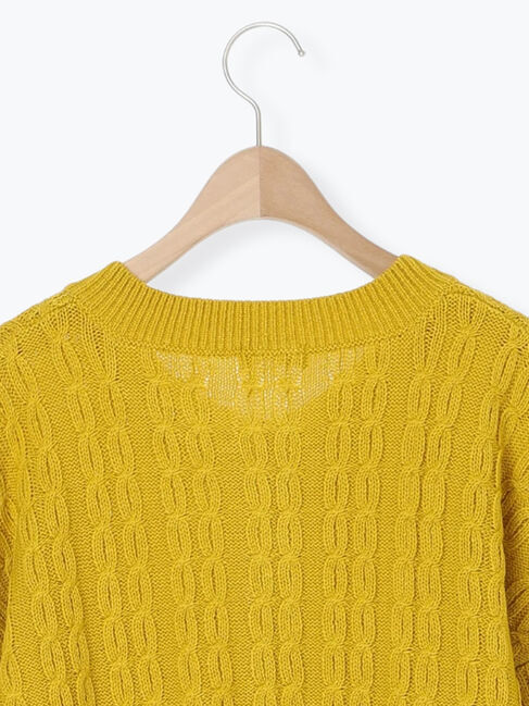 Samansa Mos2「クロシェ風パッチワークニットカーディガン」|カーディガン|