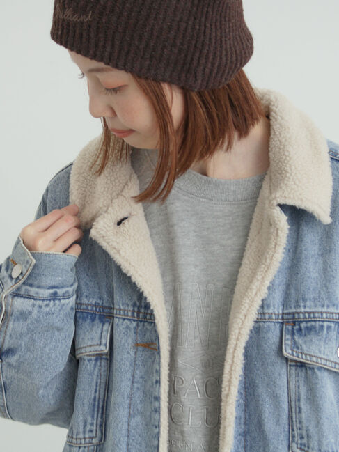 Samansa Mos2「デニムボアジャケット」|その他|