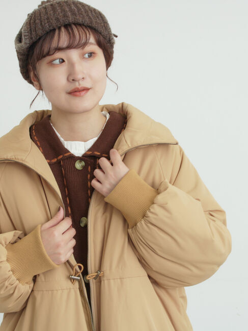 Samansa Mos2「【リバーシブル】キャンディースリーブ中綿コート」|ブルゾン・スタジャン|