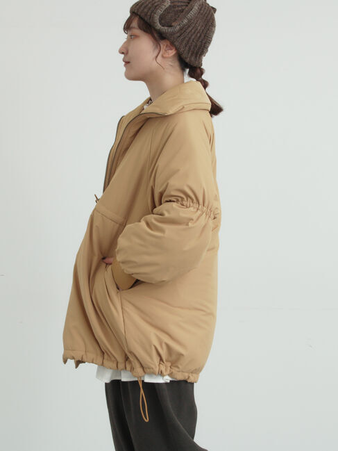 Samansa Mos2「【リバーシブル】キャンディースリーブ中綿コート」|ブルゾン・スタジャン|