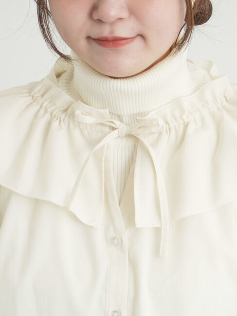 Samansa Mos2「フリル襟ブラウス」|シャツ・ブラウス|