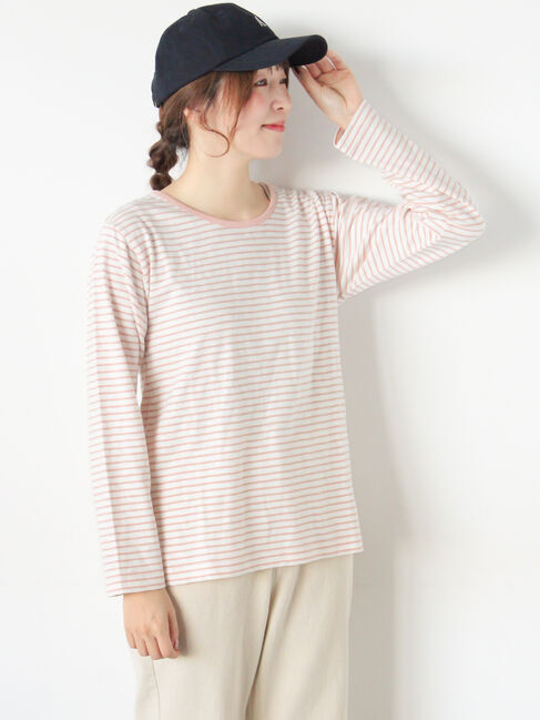 Samansa Mos2「スラブ天竺インナー」|Tシャツ・カットソー|ピンク