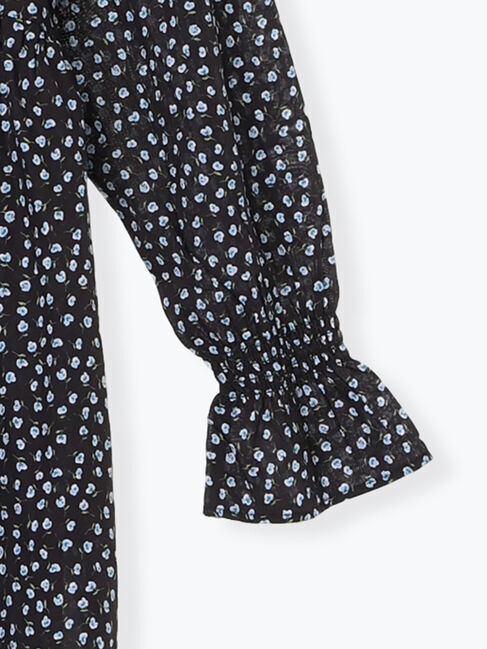 Samansa Mos2「花柄シャーリングワンピース」|ワンピース|