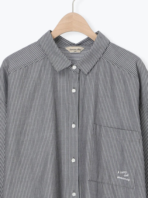 Samansa Mos2「ワンポイント刺繍オーバーシャツ」|シャツ・ブラウス|