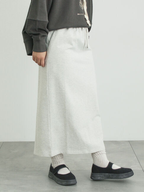 Samansa Mos2「裏毛スカート」|スカート|グレー