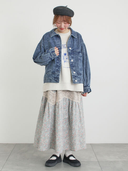 Samansa Mos2「柄アソートティアードレーススカート」|スカート|