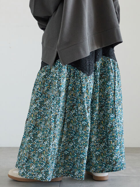 Samansa Mos2「柄アソートティアードレーススカート」|スカート|