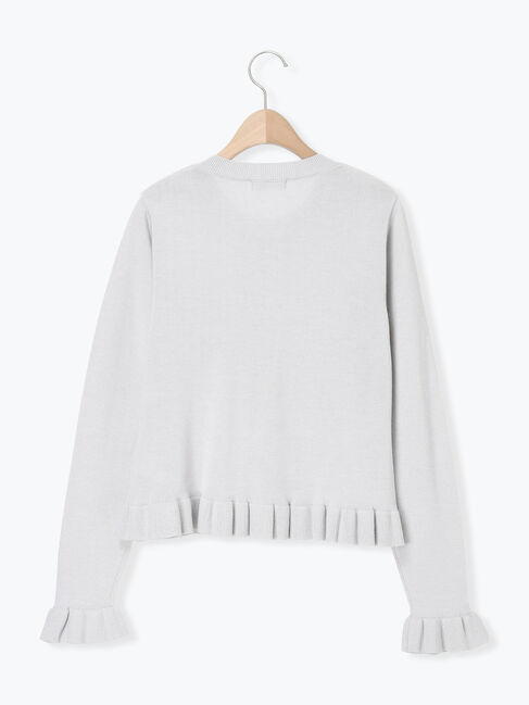 Samansa Mos2「フリルニットカーディガン」|カーディガン|