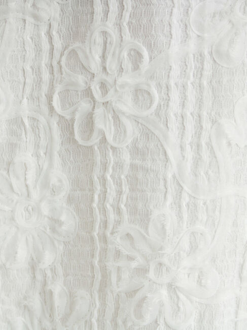 Samansa Mos2「花柄テープ刺繍フレアスカート」|スカート|