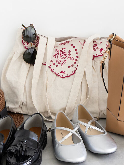 Samansa Mos2「ローズ柄スカラップ刺繍バッグ」|その他|キナリ