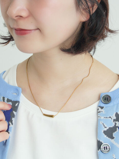 Samansa Mos2「カーブモチーフネックレス」|ネックレス|ゴールド