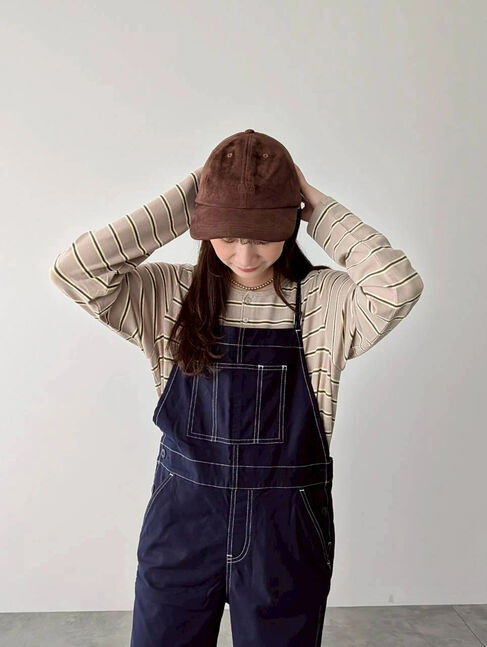 Samansa Mos2「マルチボーダーヘンリープルオーバー」|Tシャツ・カットソー|