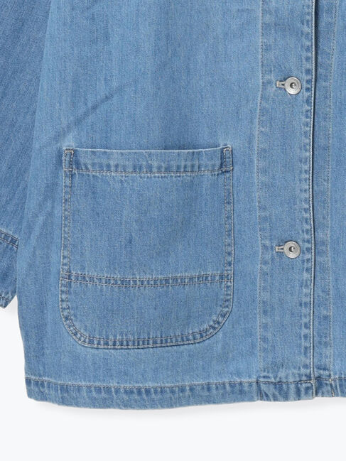 Samansa Mos2「デニムカバーオール」|ブルゾン・スタジャン|