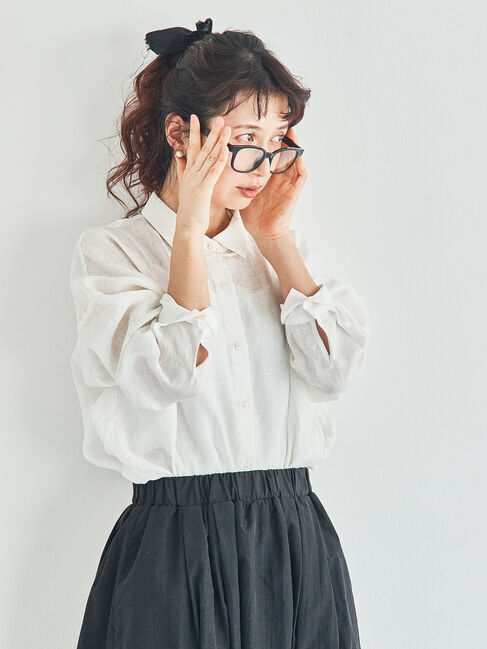 Samansa Mos2「リネンシャツ」|シャツ・ブラウス|オフホワイト