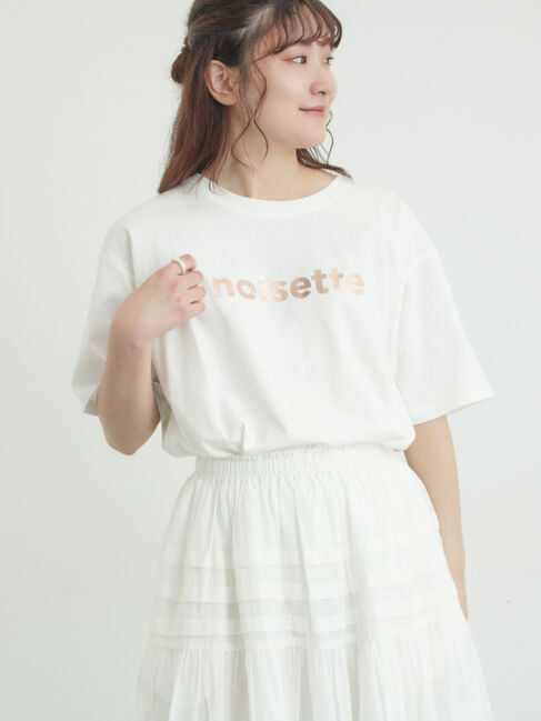 Samansa Mos2「【接触冷感】箔プリントTシャツ」|Tシャツ・カットソー|