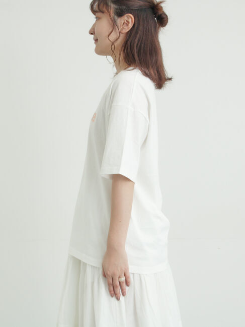 Samansa Mos2「【接触冷感】箔プリントTシャツ」|Tシャツ・カットソー|