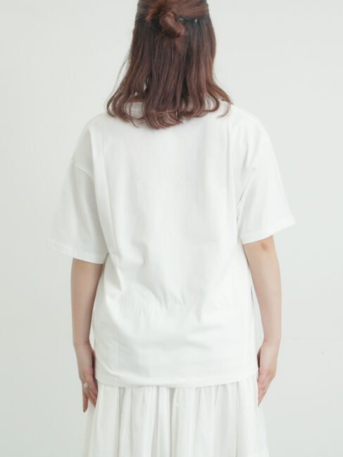 Samansa Mos2「【接触冷感】箔プリントTシャツ」|Tシャツ・カットソー|