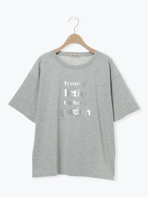 Samansa Mos2「【接触冷感】箔プリントTシャツ」|Tシャツ・カットソー|