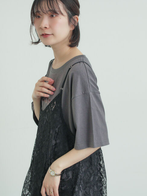 Samansa Mos2「前後2WAYレースキャミソール」|シャツ・ブラウス|