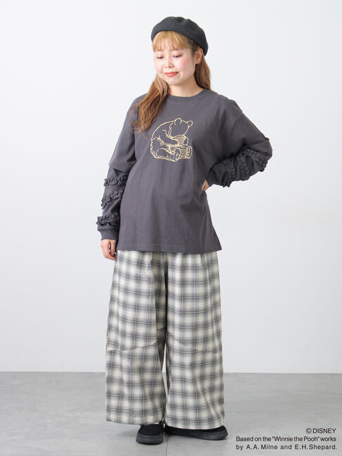 Samansa Mos2「【Disney】くまのプーさん袖フリルロンT」|Tシャツ・カットソー|